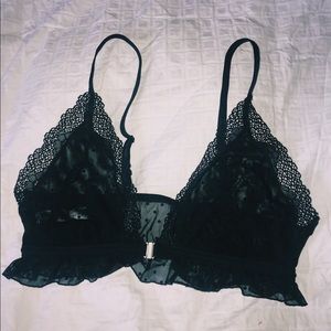 Black lace bralette